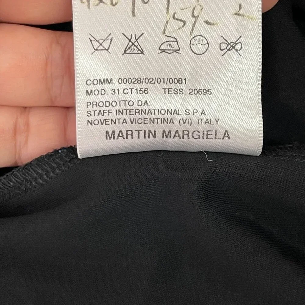 Vintage MARTIN MARGIELA Women's Black Spaghetti Straps Ruffled Mini Dress 42 IT - Picture 9 of 12
